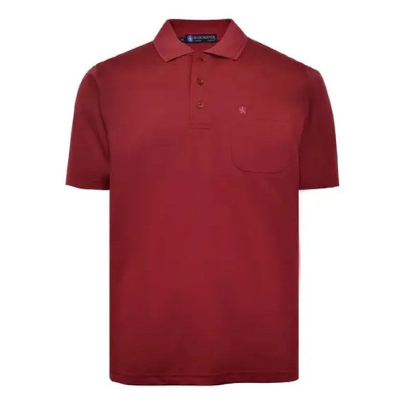 Playera Polo  Basica Manchester Manga Corta #mlpos_25 | Color: Guinda #color_guinda #sku_1431qguich #sku_1431qguig #sku_1431qguim #sku_1431qguixg