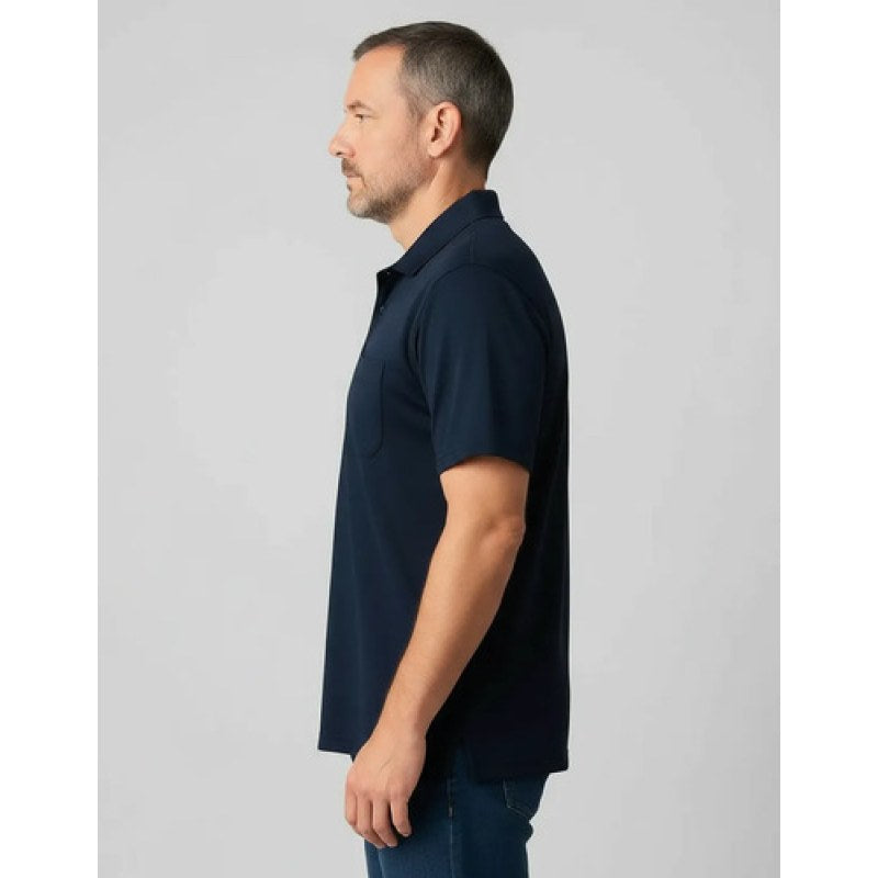 Playera Polo  Basica Manchester Manga Corta #mlpos_30 | Color: Marino #color_marino #sku_1431qmnch #sku_1431qmng #sku_1431qmnm #sku_1431qmnxl