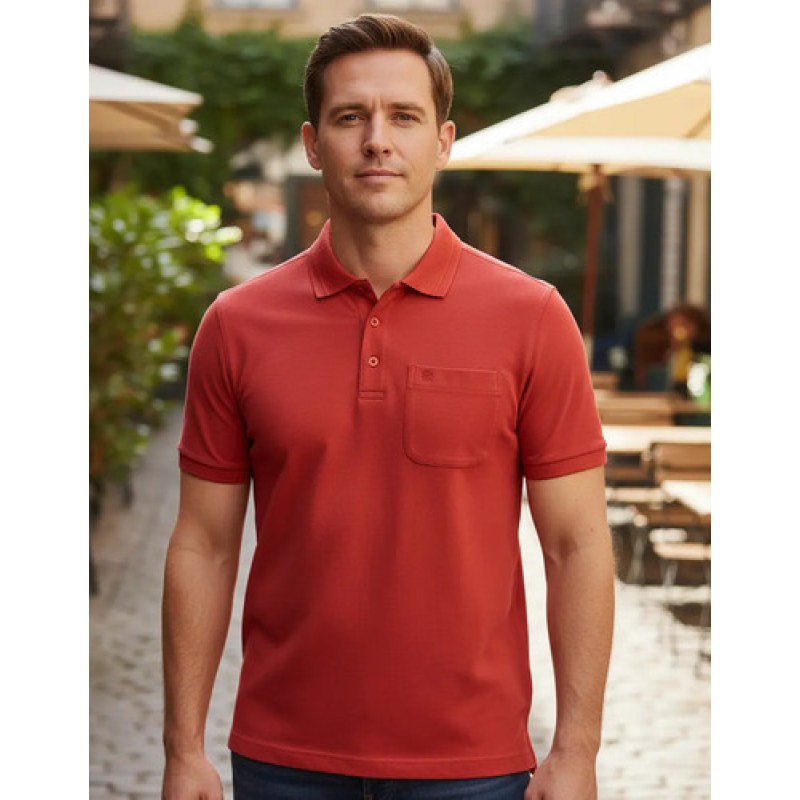 Playera Polo  Basica Manchester Manga Corta #mlpos_35 | Color: Rojo #color_rojo #sku_1443xrjch #sku_1443xrjl #sku_1443xrjm #sku_1443xrjxg