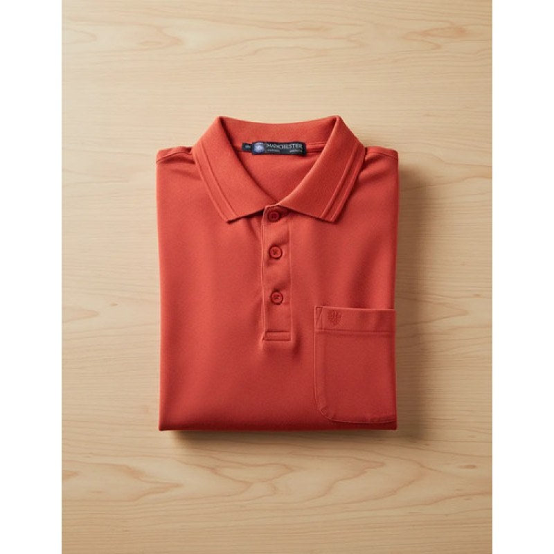 Playera Polo  Basica Manchester Manga Corta #mlpos_37 | Color: Rojo #color_rojo #sku_1443xrjch #sku_1443xrjl #sku_1443xrjm #sku_1443xrjxg