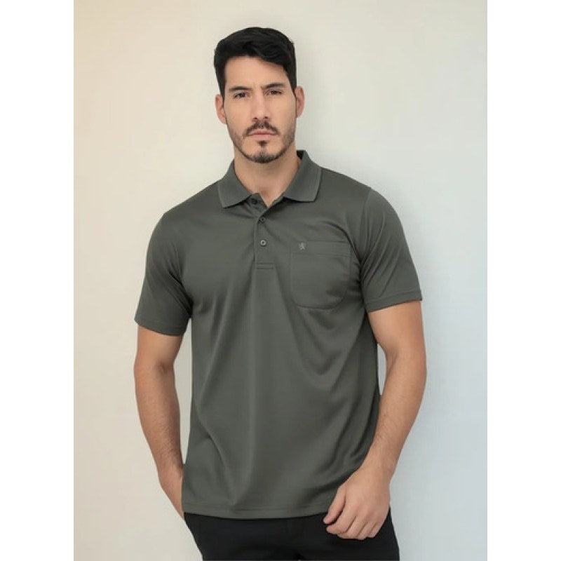 Playera Polo  Basica Manchester Manga Corta #mlpos_46 | Color: Militar #color_militar #sku_1443xmilg #sku_1443xmilm #sku_1443xmilxg