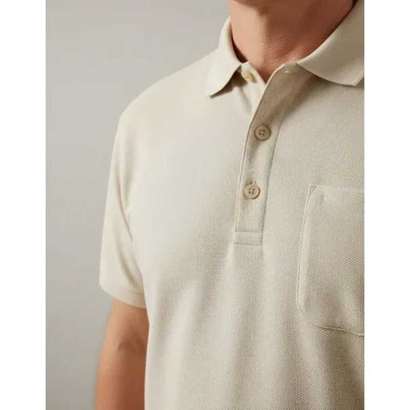 Playera Polo  Basica Manchester Manga Corta #mlpos_54 | Color: Beige #color_beige #sku_1431qbgch #sku_1431qbgm #sku_1431qbgxg