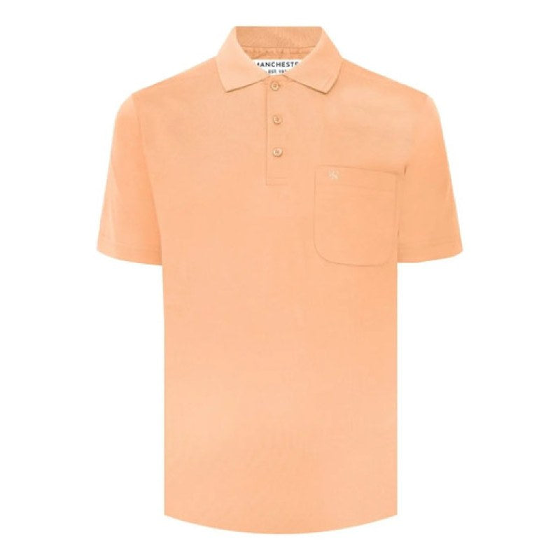 Playera Polo  Basica Manchester Manga Corta #mlpos_58 | Color: Melon #color_melon #sku_1431qmlg #sku_1431qmlxg
