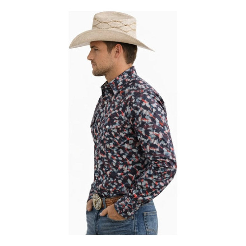 Camisa Mariscal Vaquera Basica Caballero Western Shirt #mlpos_14 | Color: Negra Pincel #color_negra_pincel #sku_marmn152