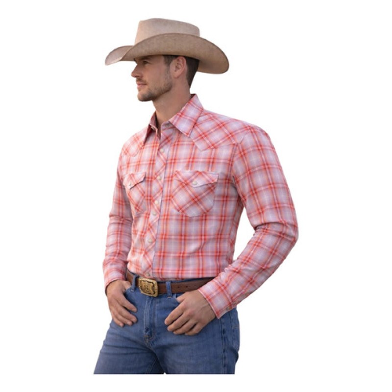Camisa Mariscal Vaquera Basica Caballero Western Shirt #mlpos_24 | Color: Cereza #color_cereza #sku_marrj162