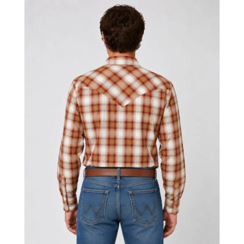 Camisa Mariscal Vaquera Basica Caballero Western Shirt #mlpos_44 | Color: Camel #color_camel #sku_marcamc152