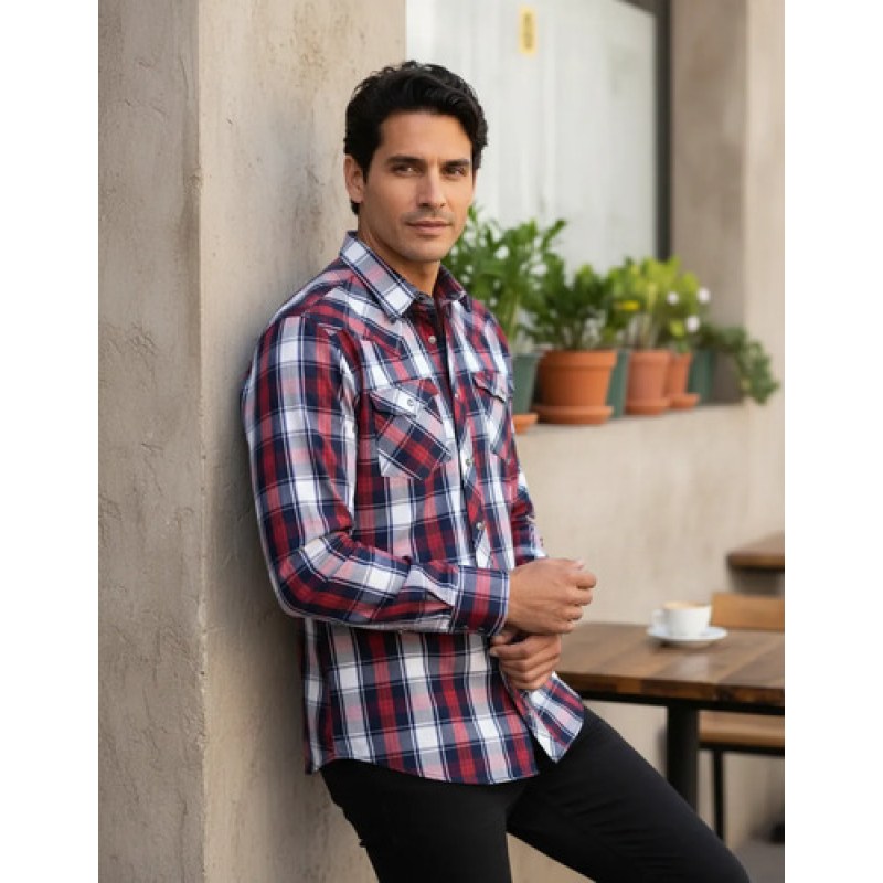 Camisa Vaquera Caballero Rodeo Carte  Manga Larga Cowboy #mlpos_1 | Color: Marino 3123 #color_marino_3123 #sku_2212613123mnxl
