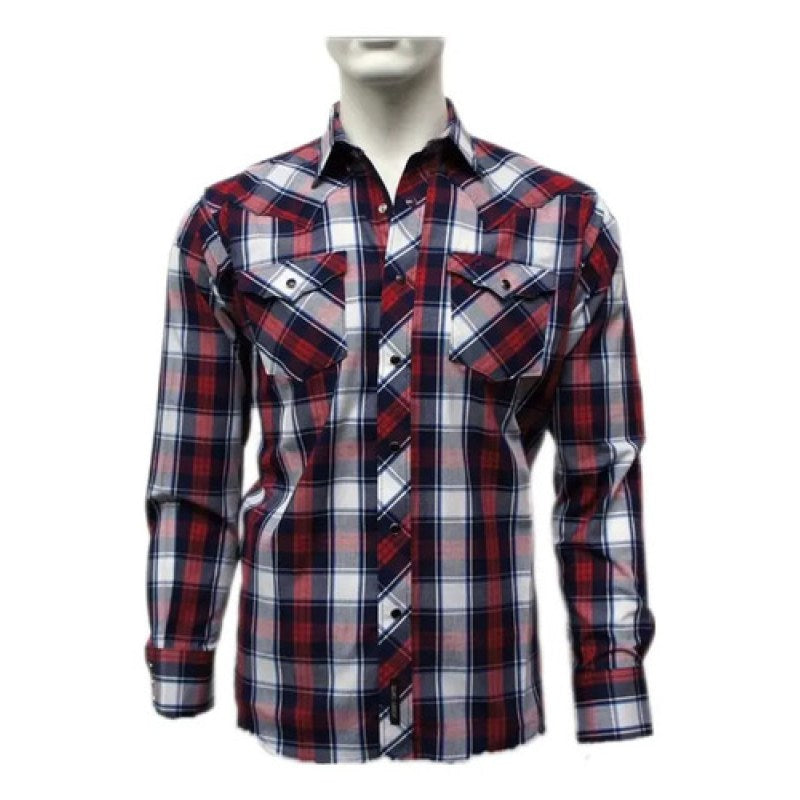 Camisa Vaquera Caballero Rodeo Carte  Manga Larga Cowboy #mlpos_2 | Color: Marino 3123 #color_marino_3123 #sku_2212613123mnxl