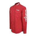 Camisa Vaquera Logos Bordada Basica Wrangler Caballero #mlpos_10 | Color: Rojo #color_rojo #sku_519547060ch #sku_519547060eeg #sku_519547060eg #sku_519547060g #sku_519547060m