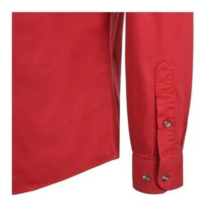 Camisa Vaquera Logos Bordada Basica Wrangler Caballero #mlpos_12 | Color: Rojo #color_rojo #sku_519547060ch #sku_519547060eeg #sku_519547060eg #sku_519547060g #sku_519547060m