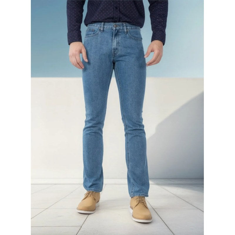 Pantalon Oggi Jeans Vaxter Mezclilla Movin Stretch Hombre #mlpos_16 | Color: Bleach #color_bleach #sku_vaxterb32 #sku_vaxterb36 #sku_vaxterbl28