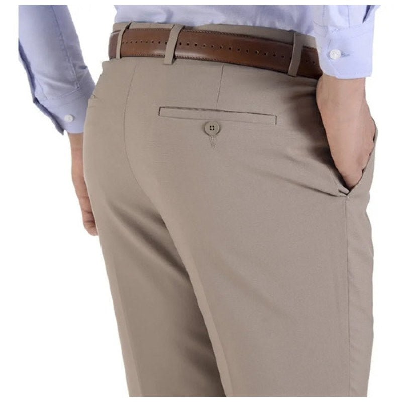 Pantalon De Vestir Yale Poliester Clasico Modelo 0060-0340 Khaki 0340-67 40 #mlpos_4 #sku_yldvstrplstr0340kh40