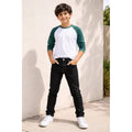 Pantalon Oggi Jeans Risk Boys Mezclilla Entubado Niño Skinny #mlpos_1 | Color: Negro #color_negro #sku_riskboysng10