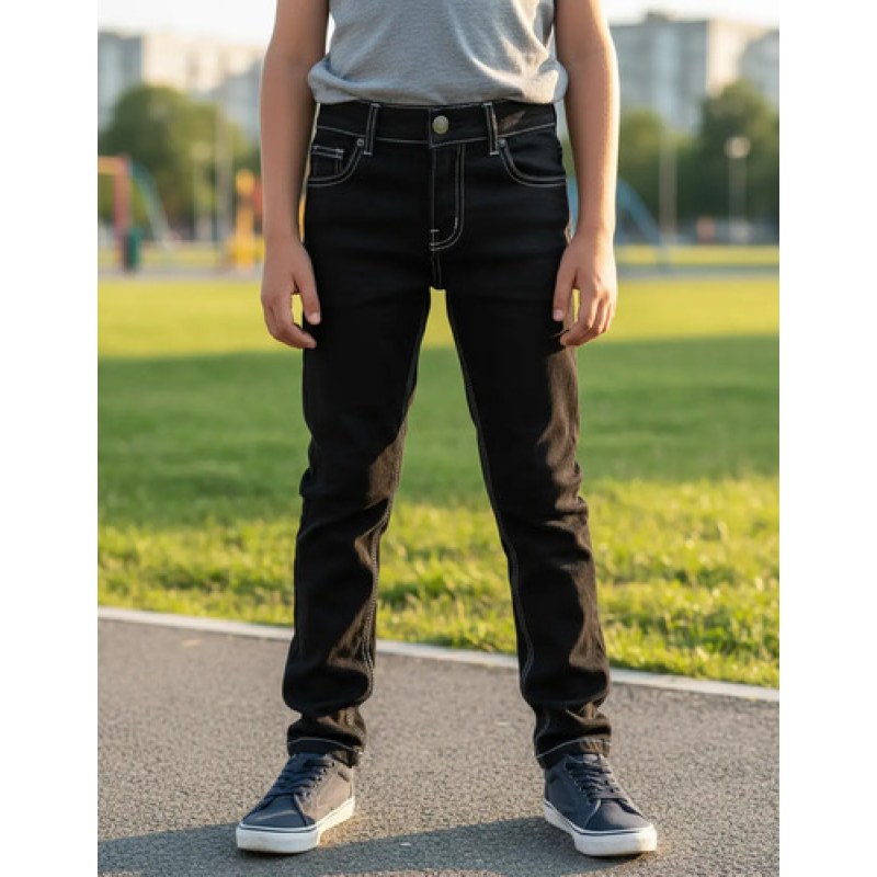 Pantalon Boys Mezclilla Entubado Para Niño Risk Oggi #mlpos_5 | Color: Movin negro #color_movin_negro | Talla: 10 #sku_mlm1306856572-173600224635