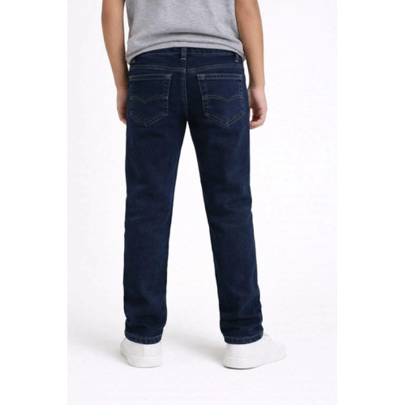 Pantalon Oggi Jeans Risk Boys Mezclilla Entubado Niño Skinny #mlpos_7 | Color: Blue #color_blue #sku_riskboysbl10