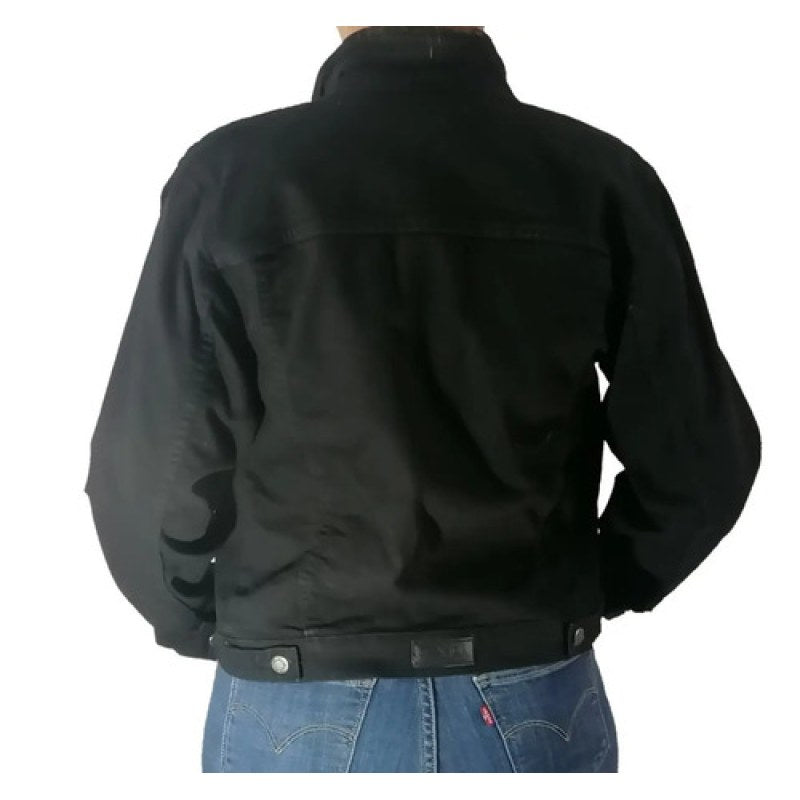 Chamarra Dama Corta Clasica Mezclilla Scandia #mlpos_3 | Color: Negro #color_negro | Talla: CH #sku_chamscanng