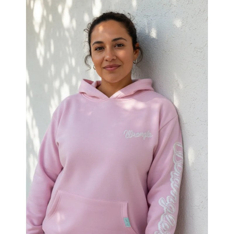 Sudadera Con Capucha Wrangler Mujer Algodón Casual G Rosa #mlpos_2 #sku_sdwrrsg