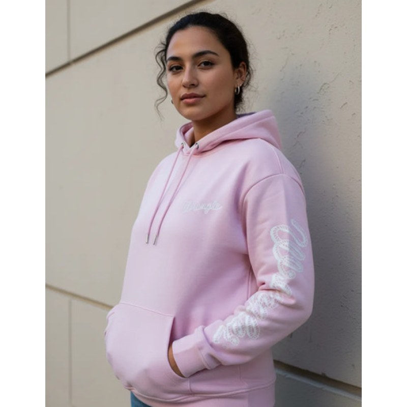 Sudadera Con Capucha Wrangler Mujer Algodón Casual G Rosa #mlpos_3 #sku_sdwrrsg