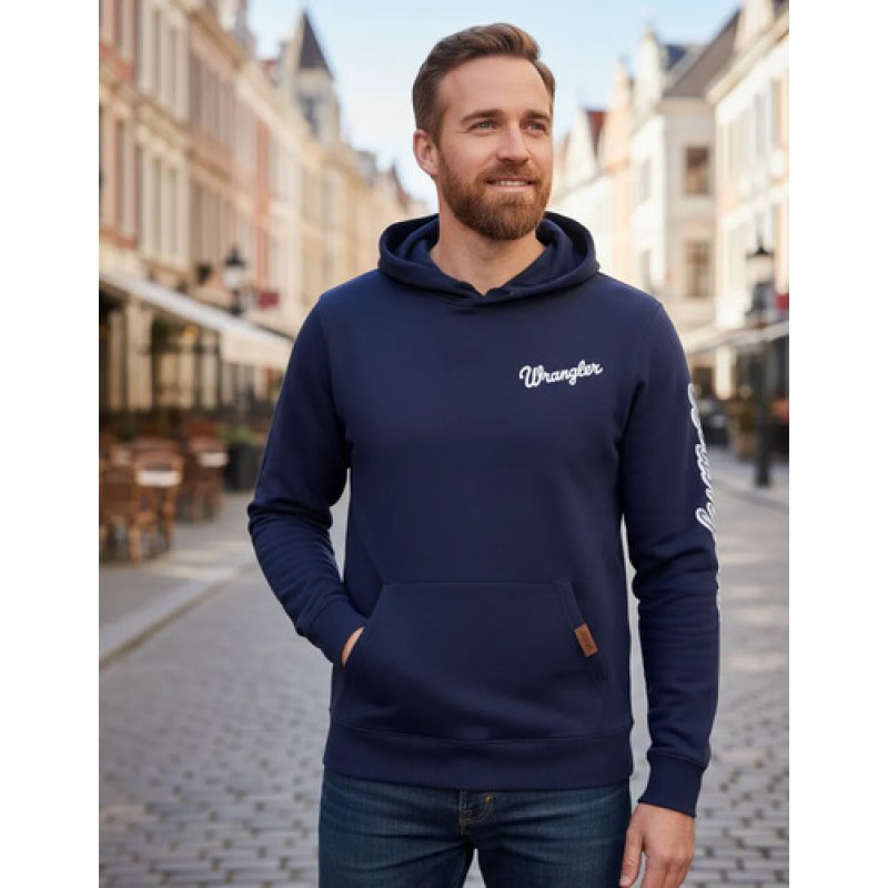 Sudadera Cerrada Con Capucha Wrangler Caballero #mlpos_1 | Color: azul 5343 #color_azul_5343 | Talla: CH #sku_mlm1310454569-187356786204