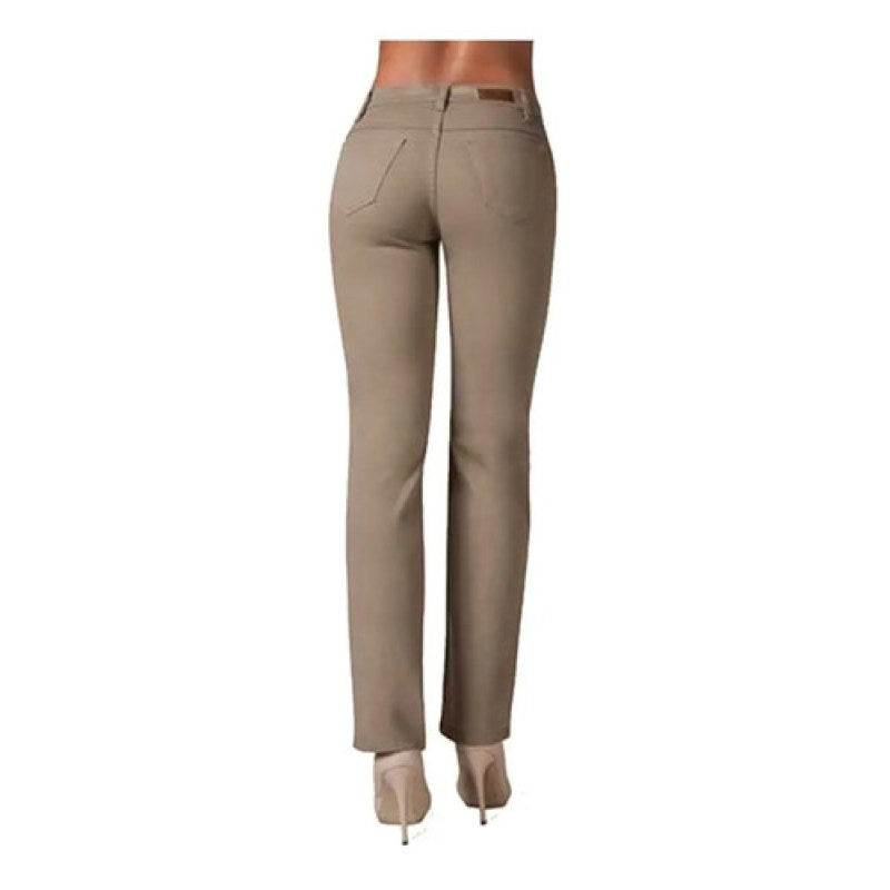 Pantalon Scandia Dama Recto Gabardina Stretch 2967 #mlpos_2 | Color: Khaki #color_khaki | Talla: 13 #sku_2967kh13