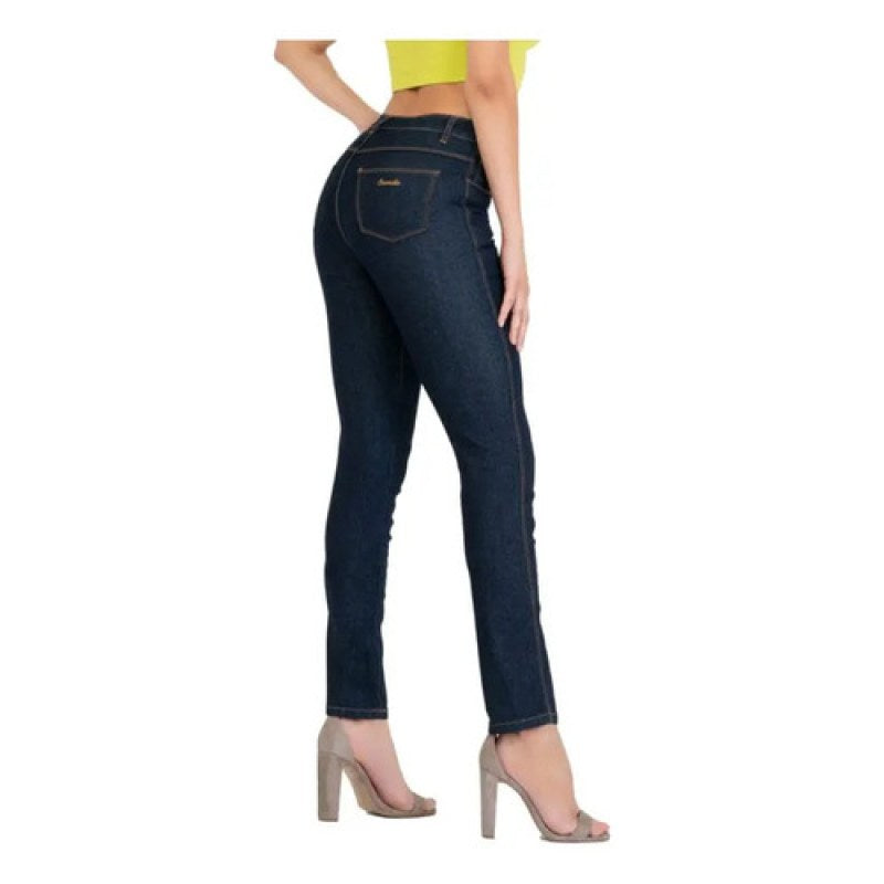 Pantalon Dama Recto Mezclilla Basico Scandia #mlpos_9 | Color: Suavizado 2441 #color_suavizado_2441 | Talla: 7 #sku_2441sv7