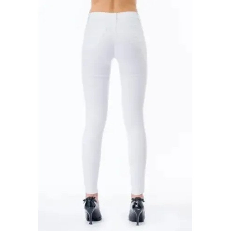 Pantalon Scandia Dama Entubado Gabardina Push Up 2500 #mlpos_11 | Color: Blanco #color_blanco #sku_2500bc11 #sku_2500bc15
