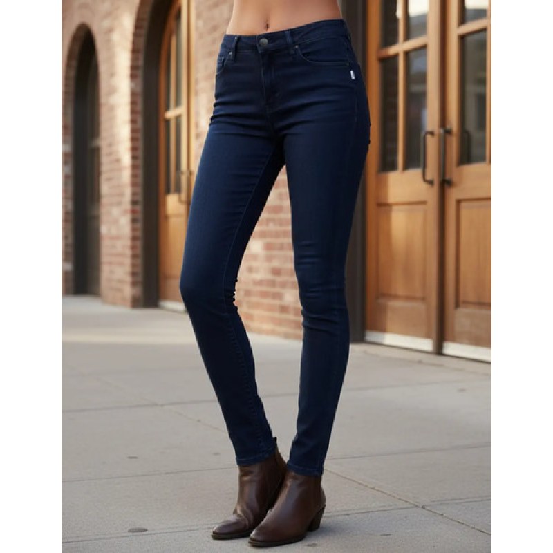 Pantalon Scandia Dama Entubado Gabardina Push Up 2500 #mlpos_3 | Color: Azul marino #color_azul_marino #sku_2500mn7 #sku_mlm1312299561-188236064303