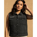 Chaleco Mezclilla Con Borrega De Dama Vaquera Wrangler #mlpos_7 | Color: Negro 112352296 #color_negro_112352296 #sku_112352296azlg #sku_112352296azlm