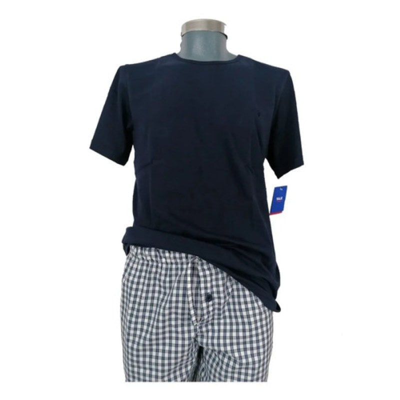 Pijama Clasica Caballero Yale Set De 2 Pzs Pantalon Playera #mlpos_2 | Color: Azul marino #color_azul_marino | Talla: G #sku_mlm1315764919-173710328508