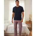 Pijama Clasica Caballero Yale Set De 2 Pzs Pantalon Playera #mlpos_4 | Color: marino/ rojo #color_marino_rojo #sku_mlm1315764919-173710328514 #sku_mlm1315764919-173710328516