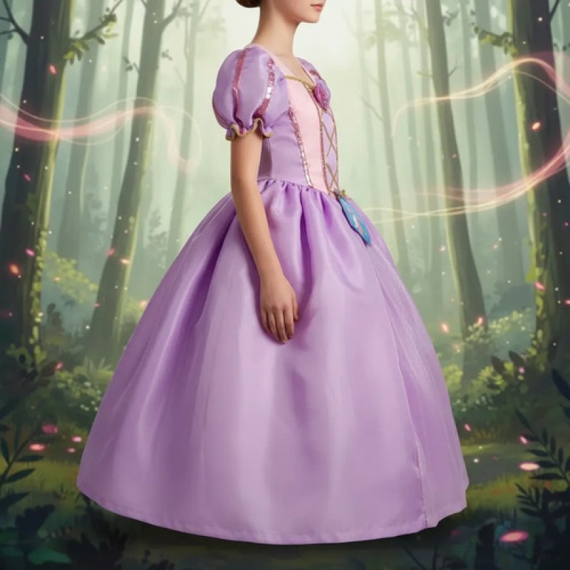 Vestido Disfraz Princesa Rapunzel #mlpos_5 | Color: Lila #color_lila | Talla: 10 #sku_mlm1315797545-173710393183 #sku_mlm1315797545-174088266719