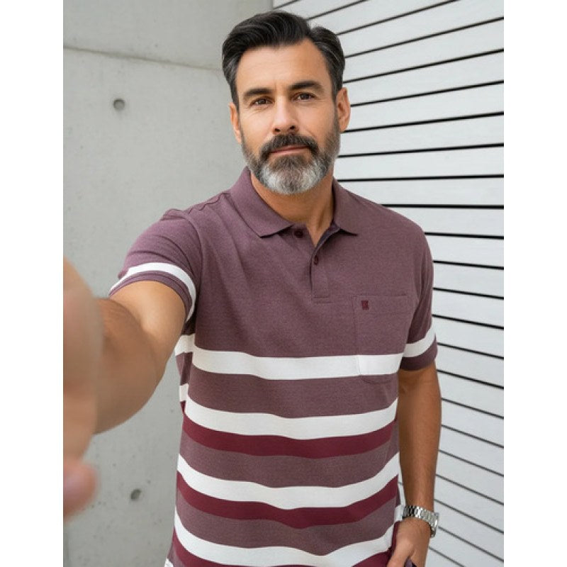 Playera Polo Manchester Hombre Clima Cool #mlpos_101 | Color: Vino 9452-13 #color_vino_9452-13 #sku_nnw262-vino-9452-13-m #sku_nnw262-vino-9452-13-xg