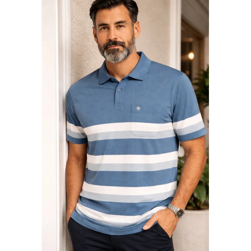 Playera Polo Manchester Hombre Clima Cool #mlpos_103 | Color: petroleo 9452-13 #color_petroleo_9452-13 #sku_945213xg