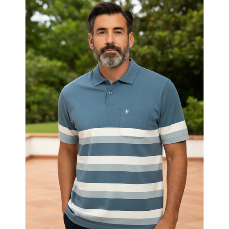 Playera Polo Manchester Hombre Clima Cool #mlpos_104 | Color: petroleo 9452-13 #color_petroleo_9452-13 #sku_945213xg