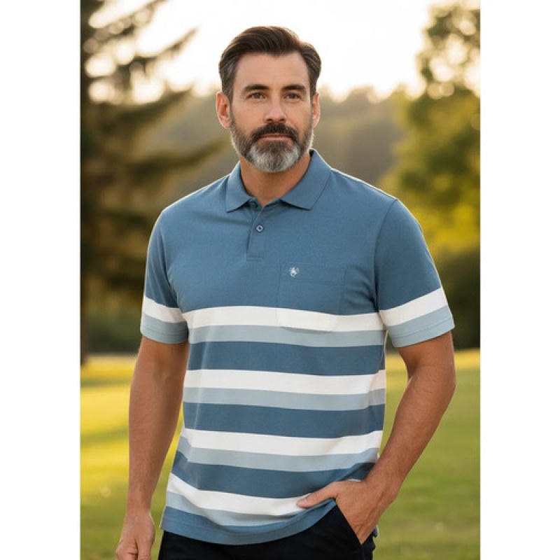 Playera Polo Manchester Hombre Clima Cool #mlpos_105 | Color: petroleo 9452-13 #color_petroleo_9452-13 #sku_945213xg