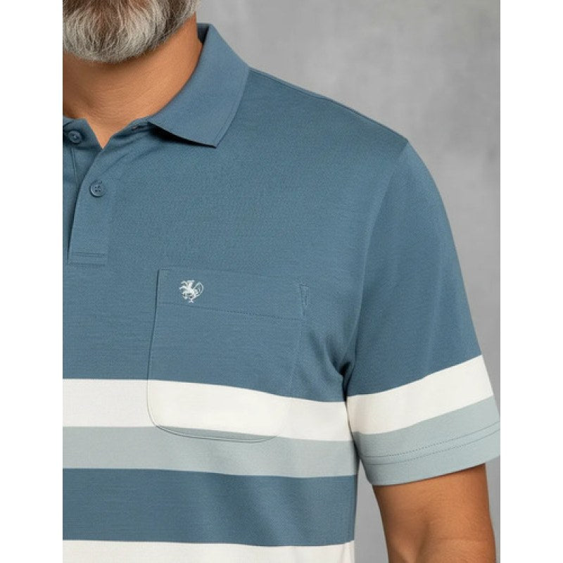 Playera Polo Manchester Hombre Clima Cool #mlpos_106 | Color: petroleo 9452-13 #color_petroleo_9452-13 #sku_945213xg