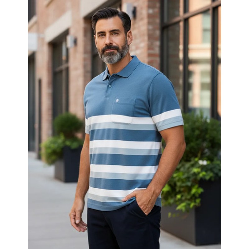 Playera Polo Manchester Hombre Clima Cool #mlpos_107 | Color: petroleo 9452-13 #color_petroleo_9452-13 #sku_945213xg
