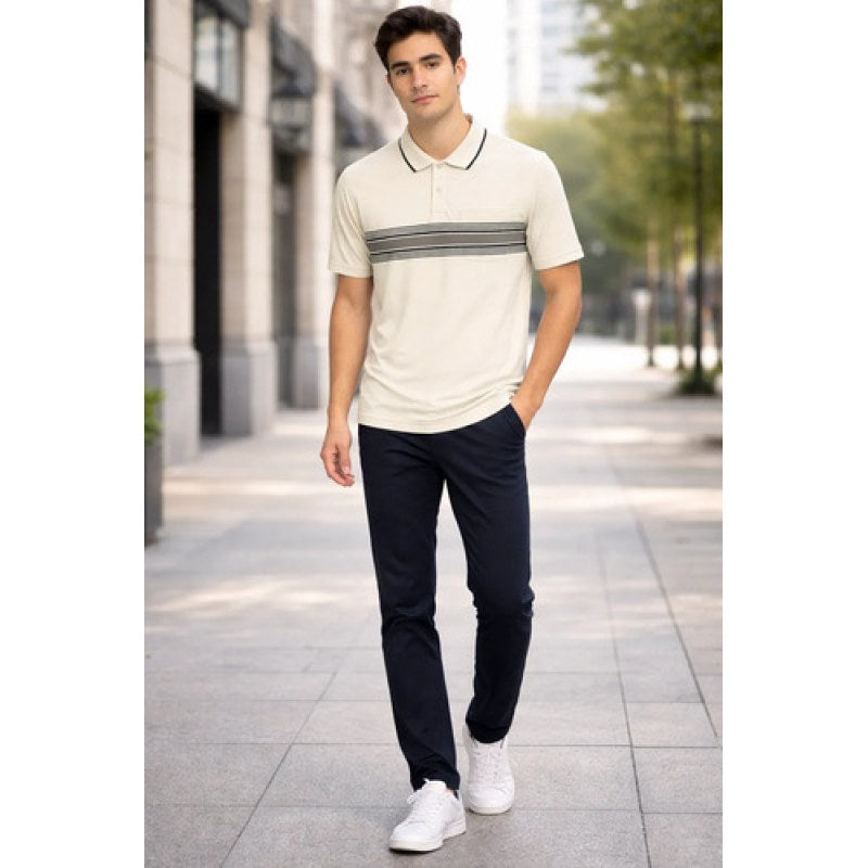 Playera Polo Manchester Hombre Clima Cool #mlpos_110 | Color: Paja 9452-01 #color_paja_9452-01 #sku_945201xg