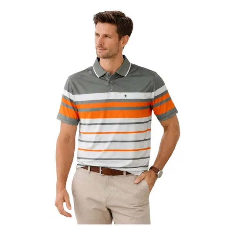 Playera Polo Manchester Hombre Clima Cool #mlpos_118 | Color: Naranja 9162-15 #color_naranja_9162-15 #sku_nnw262-naranja-9162-15-xg