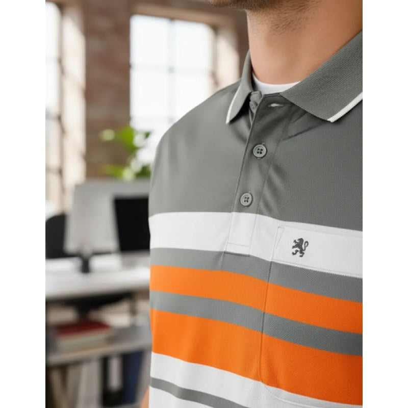 Playera Polo Manchester Hombre Clima Cool #mlpos_119 | Color: Naranja 9162-15 #color_naranja_9162-15 #sku_nnw262-naranja-9162-15-xg