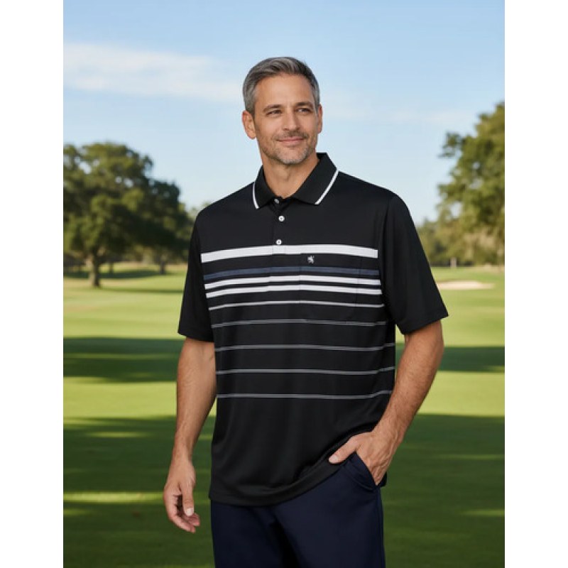 Playera Polo Manchester Hombre Clima Cool #mlpos_125 | Color: Negro 05 #color_negro_05 #sku_negro05ch