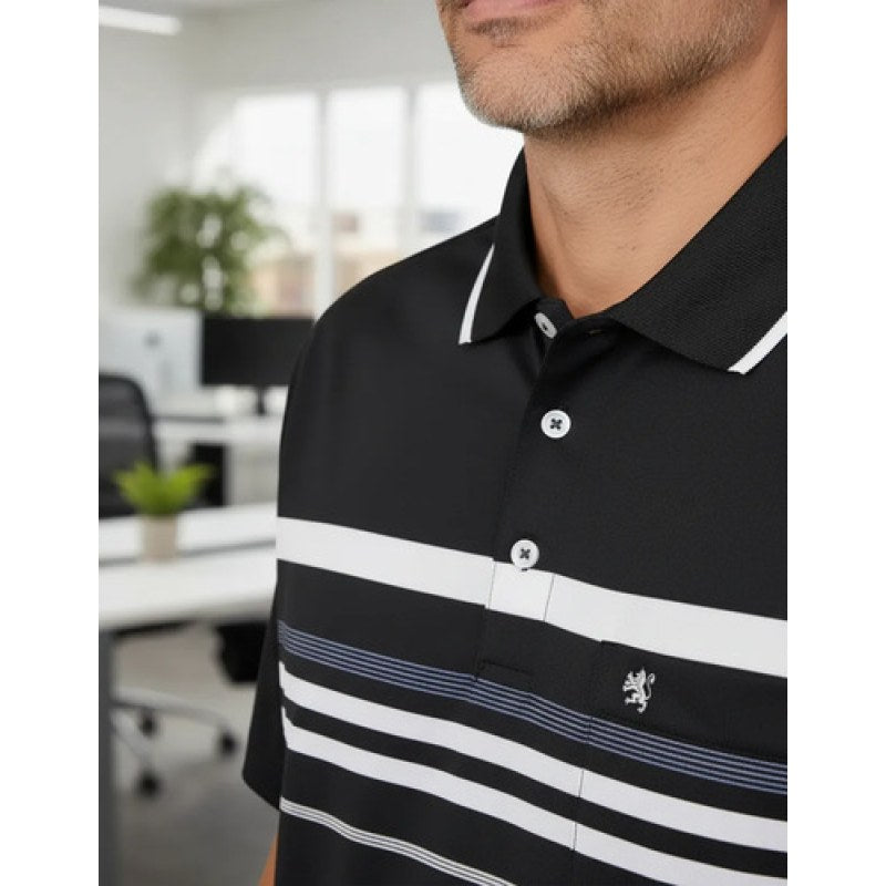 Playera Polo Manchester Hombre Clima Cool #mlpos_127 | Color: Negro 05 #color_negro_05 #sku_negro05ch