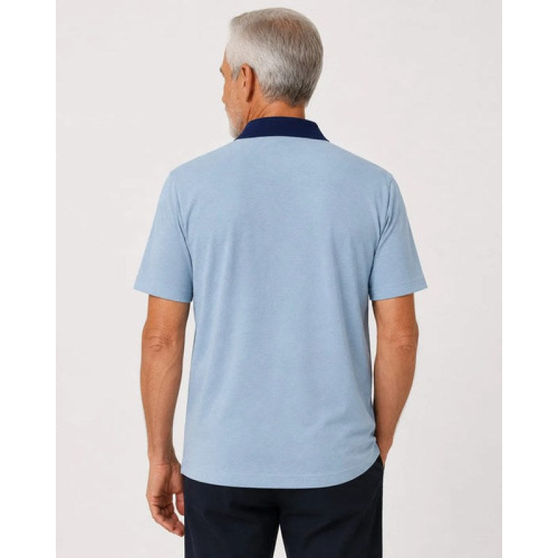 Playera Polo Manchester Hombre Clima Cool #mlpos_130 | Color: Azul 9162-07 #color_azul_9162-07 #sku_ma02916207g #sku_ma02916207m #sku_ma02916207xg