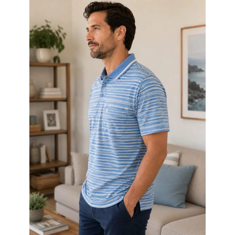 Playera Polo Manchester Hombre Clima Cool #mlpos_134 | Color: Pizarra 1671F #color_pizarra_1671f #sku_1671fch