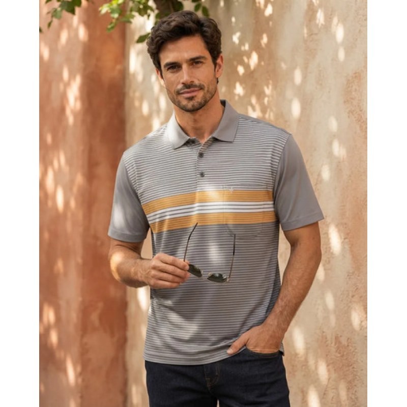 Playera Polo Manchester Hombre Clima Cool #mlpos_149 | Color: Gris 9462-09 #color_gris_9462-09 #sku_gris9462-09g #sku_gris9462-09m #sku_gris9462-09xg