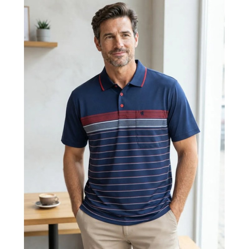 Playera Polo Manchester Hombre Clima Cool #mlpos_159 | Color: Marino 9462-15 #color_marino_9462-15 #sku_marino946205g #sku_marino946205m #sku_marino946205xg