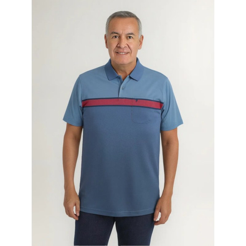 Playera Polo Manchester Hombre Clima Cool #mlpos_19 | Color: Azul  1381Y #color_azul_1381y #sku_1381yazlch