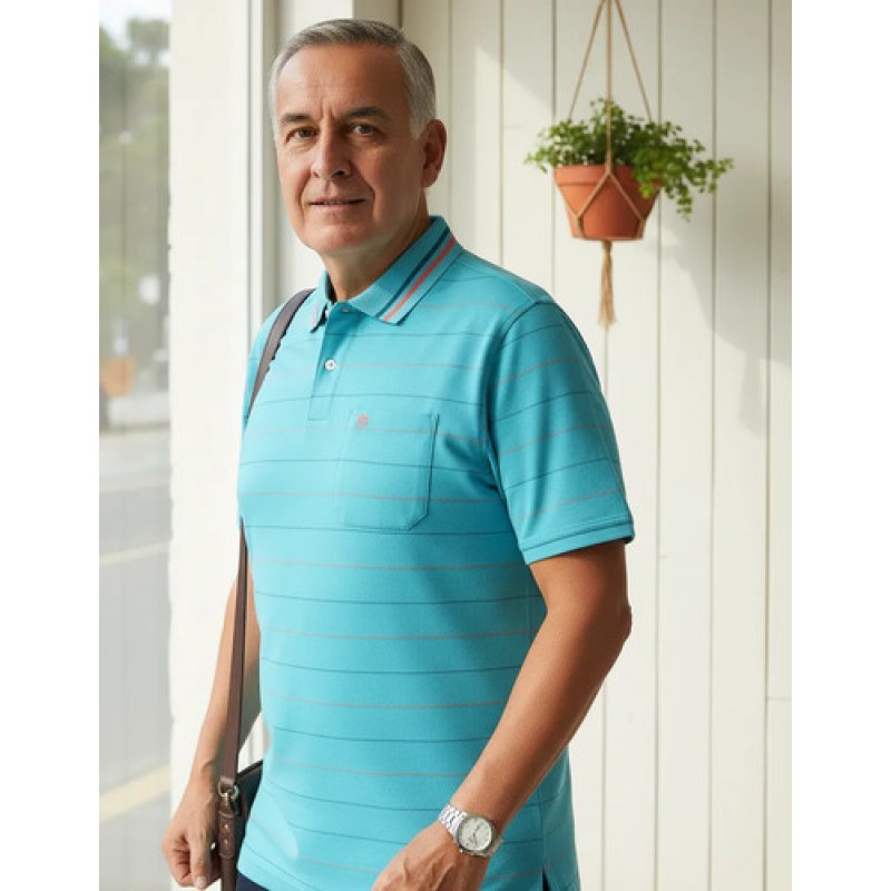 Playera Polo Manchester Hombre Clima Cool #mlpos_20 | Color: Azul 1473D #color_azul_1473d #sku_1473dazlch