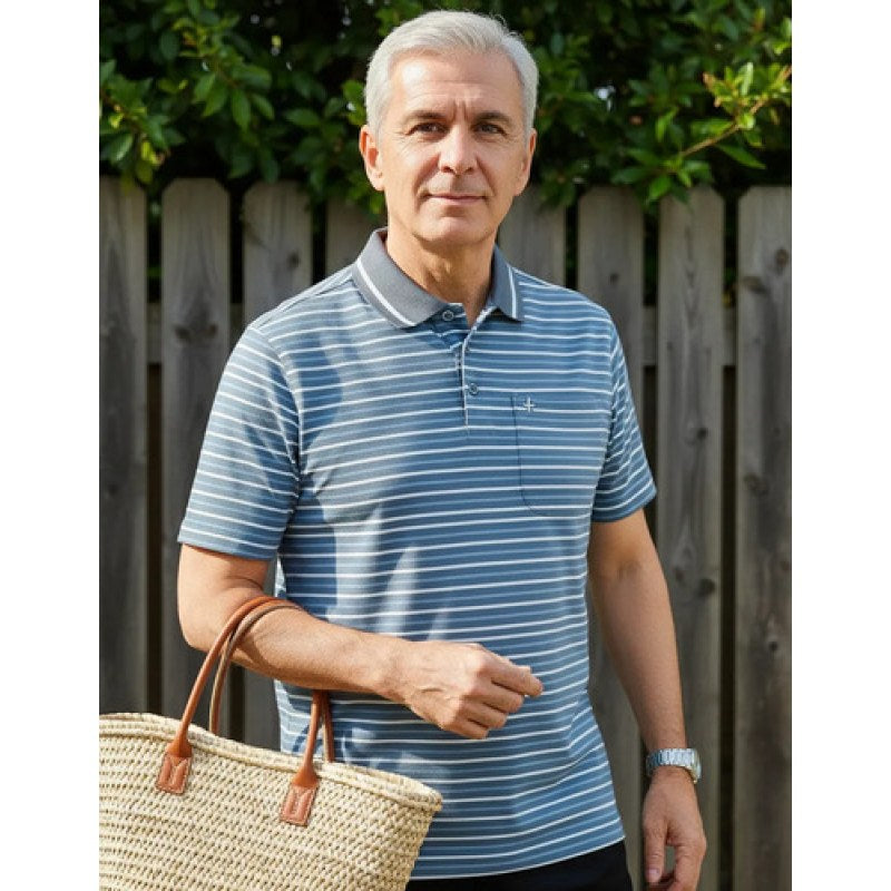 Playera Polo Manchester Hombre Clima Cool #mlpos_25 | Color: Gris 1671F #color_gris_1671f #sku_1671fgrsch