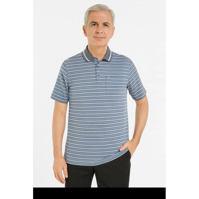 Playera Polo Manchester Hombre Clima Cool #mlpos_26 | Color: Gris 1671F #color_gris_1671f #sku_1671fgrsch